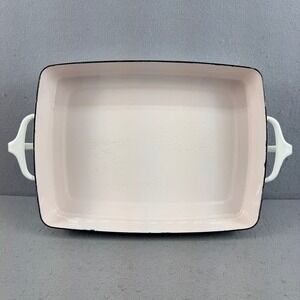 Vtg Dansk Kobenstyle White Enamel Rectangular Baking Pan IHQ France Quistgaard